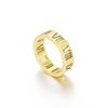Nuevo Modelo de Kalen: Anillo Combinado de Múltiples Anillos de Acero Inoxidable con Letras Romanas y Concha, Tendencia Europea y Americana, Personalidad, Que No Se Desvanece