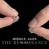 Pendientes de botón de nudo geométrico mini minimalistas vintage, pendientes de estilo frío
