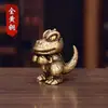 Cobre Puro Boxeo Argonne Pequeños Adornos de Dinosaurio Mango Creativo Piezas Escritorio Mesa de Té Mascota de Té Infantil Juguete de Juego de Moda Decoración