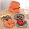Plato pequeño de 6 pulgadas para el hogar, plato para escupir huesos, plato para encurtidos, plato de plástico para bocadillos y pasteles, plato para la mesa del comedor, plato para basura