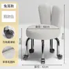 Banqueta Pequena com Rodas Universal Banqueta Baixa Doméstica com Rodinhas Banqueta Redonda Encosto Costura Bonita Banqueta Baixa para Pedicure Crianças Criança Pequena Banqueta Novo Estilo