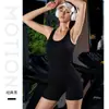 Ropa deportiva de secado rápido estilo europeo y americano con sensación de segunda piel para yoga para mujer, enterizo tipo camisola de verano, conjunto de entrenamiento de Pilates estilo Lulu