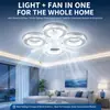 Lâmpada de ventilador de teto LED em forma de anel de estrela de cristal e27 silenciosa para uso interno