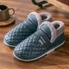 Liquidación Zapatillas de Algodón con Suela Gruesa Jialiya para Otoño e Invierno, Antideslizantes, Forradas de Felpa, Cálidas, de Talón Cerrado, Zapatos de Algodón para Exteriores para Hombre