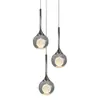 Lámpara de araña moderna minimalista de lujo ligero para mesita de noche de dormitorio principal, lámpara de comedor, araña de cristal ultrachica de diseñador para pared de fondo de sala de estar