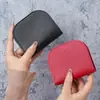 Nueva Cartera Mini Semicircular Linda para Mujer Corta Gran Capacidad Celebridad de Internet Color Sólido Cremallera Versátil Billetera para Monedas Estudiante