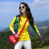 Ropa de protección solar para exteriores de secado rápido para mujer camiseta de manga larga para mujer ropa ligera transpirable de secado rápido para correr elástica deportiva senderismo escalada