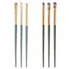 Set de 3 Pinceles para Sombras de Ojos Brocha de Maquillaje Herramienta de Belleza para Maquillaje Pincel de Fibra Empaquetado Individualmente Pincel Portátil para Sombras de Ojos Transfronterizo