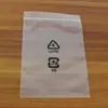 Bolsa con cierre hermético de PE Bolsa tipo hueso de PE Bolsa para conservación de alimentos de PE Bolsa para accesorios de ferretería Bolsa de plástico para ropa Bolsa sellable escribible