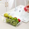 Caja de Almacenamiento Tipo Cajón para Refrigerador Canasta Colgante Cajón Colgante Almacenamiento de Huevos Conservación de Cocina Estante Organizador para Congelador