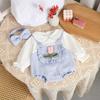 Macacão infantil Primavera e Outono Super Bonito Roupas de Saída para Meninos e Meninas