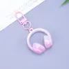 Llavero de Auriculares Estéreo de Caramelo Colorido Acrílico Colgante Popular Personalizado de Auriculares Decoración para Teléfono Móvil Mochila