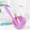Conjunto de 5 peças de tigela de silicone para máscara, espátula, pincel e colher, best-seller transfronteiriço, salão de beleza, SPA, tigela macia, ferramenta de beleza e maquiagem DIY