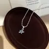 Colar Azul Marinho Brilhante Estrela Azul Estilo Coreano Estilo Ins Corrente de Clavícula Exquisita Design de Nicho Colar Atacado