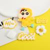 Capa de chuva fofa de desenho animado pequena nova PVC borracha macia acessórios chinelos DIY copo térmico capa de celular itens essenciais diários patch decorativo