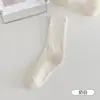 Calcetines Blancos para Mujer, Calcetines de Media Caña Otoño e Invierno, Calcetines Deportivos Negros Estilo Ins para Mujer, Calcetines de Color Sólido de Media Caña Primavera y Otoño, Calcetines Zhuji