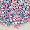 Fantasía Colorido ABS No Poroso 4-10mm Manicura Joyería de Perlas de Imitación Accesorios Cuentas Redondas Hecho a Mano DIY Material de Pegamento de Cristal