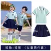 Uniforme escolar fundamental, conjunto de verão de manga curta, roupa para foto de formatura, estilo esportivo e acadêmico, conjunto de uniforme para classe infantil, uniforme de jardim de infância, roupa de verão