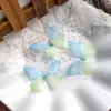 Pacote com 3 Borboletas de Tule 3D de Camada Dupla de 5cm para Acessórios de Cabelo DIY Feitos à Mão, Materiais de Decoração, Brincos de Maquiagem Facial Estilo Antigo Hanfu