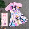 Vestido de Baño de Verano para Niñas, Una Pieza, Estampado de Dibujos Animados, Estilo Princesa, Traje de Baño de Secado Rápido para Niñas en Tallas Grande, Mediana y Pequeña