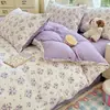 Set de Cuatro Piezas para Dormir Desnudo Transpirable Grado A para Mamá y Bebé Sensación de Nube Esponjosa Muselina de Doble Capa Ropa de Cama para Dormitorio Set de Tres 3 o Cuatro 4 Piezas Sábana Funda de Edredón
