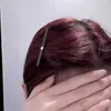 Pasador Negro con un Solo Diamante para Ama de Casa Afortunada, Estilo Coreano Ins Simple Versátil Pinza de Pato para el Cabello