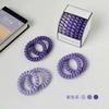 6 peças de elástico de cabelo cor degradê tipo fio de telefone, sem costura, para cabeça, joia da Coreia do Sul, elástico de cabelo, corda de cabelo, não aperta, case de couro para cabelo