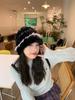 Ambiente fresco ~ cara suave y cerosa sombrero versión pequeña coreana niñas otoño e invierno frío grueso felpa hilo tejido sombrero