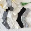 Calcetines Verticales de Color Sólido para Mujer, Primavera y Verano, Delgados, Estilo ins Trendy miu, Para Mostrar con Zapatos Mary Jane, Estilo jk Japonés, Calcetines hasta la Pantorrilla