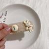 Pinza para el pelo de peluche de otoño e invierno, bonita pinza para el pelo de oso y cordero, pinza para el pelo de conejito, tocado para niños, accesorios para el cabello