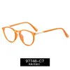 97746 Moda Europea y Americana Nuevo Marco Redondo Gafas Anti Luz Azul Ultra-Ligeras Marco de Gafas Tr90 Miopía Se Puede Equipar con Grados