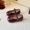 Zapatos de Princesa para Niñas Pequeñas 2026 Primavera/Otoño Nuevos Zapatos Pequeños de Cuero Moda Infantil Versátiles Zapatos de Boca Cuadrada Planos Mary Janes Mocasines