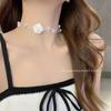 Collar nicho Camelia multicapa collar de perlas femenino novia dama de honor cadena clavícula accesorios para el cuello correa para el cuello de tres capas hada