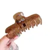 Pinza para el cabello redonda con diseño minimalista de nicho, con diamantes brillantes, pinza de garra para asegurar recogidos en la parte posterior de la cabeza, accesorio para cabello semi-recogido