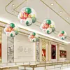 Decoración de Escena Temática Navideña Tienda de Centro Comercial Evento Atmósfera Globos de Burbujas Globos Decoraciones Colgantes de Techo Accesorios
