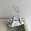 Bolsa Tote de Nylon de Gran Capacidad Estilo Coreano 2026 para Mujer, Moda de Nicho Casual con Cierre de Cordón para Hombro o Debajo del Brazo