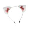 Diadema Coreana Linda de Orejas de Gato para Mujer Lavado de Cara Felpa Tarjeta para el Cabello Simple Súper Linda Corazón de Niña Accesorios para el Cabello Verano