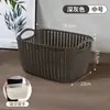Cesta de armazenamento de mesa de imitação de rattan para uso doméstico, organizador de itens diversos para banheiro, cesta de plástico para lanches na cozinha e sala de estar