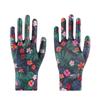 Luvas de nylon coloridas estampadas fábrica atacado luvas finas elásticas núcleo respirável protetor solar antiestático proteção para trabalho