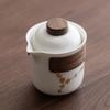 Juego de Té de Viaje Kung Fu para Coche Juego Cerámico para Camping al Aire Libre Portátil Taza Exprés Bandeja para Té Taza de Té Bolsa de Almacenamiento