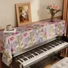Pintura al Óleo Americana Cubierta para Piano Cubierta contra Polvo Media Cubierta Teclado Electrónico Cubierta de Lujo Ligero Cubierta Protectora para Taburete de Piano