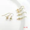 Bola Hueca Chapada en Oro Cobre Conservante del Color con Gancho para Colgar Gancho de Resorte para Oreja Accesorios para Joyería Hechos a Mano DIY Materiales para Pendientes