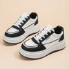 Sapatos Femininos Primavera 2025 Novos Sapatos Brancos Respiráveis para Mulheres Versátil Ins Estilo K Tênis Esportivos e de Lazer de Sola Grossa para Mulheres