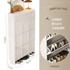Armário de sapatos ultrafino estilo creme para entrada de casa, armário de hall de entrada com porta basculante e sapateira simples de grande capacidade integrada