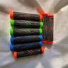 Funda para manillar de bicicleta de montaña, antideslizante, de goma suave, de dos colores, 13 cm de largo, accesorios