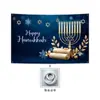 Amazon Cross-Border Nova Bandeira de Hanukkah Temu Suprimentos para Festa Interna e Externa Tecido de Fundo Decorativo para Fotografia Personalização
