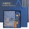 Caja de Regalo Set de Cuaderno Creativo A5 Cuaderno para Tomar Notas Regalo Cuaderno Cultural y Creativo Compañero de Regalo para Cuaderno de Negocios