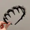 Diadema Ondulada Marrón para Mujer, Uso Diario, Antideslizante, con Dientes, para Lavarse la Cara, Accesorio para el Cabello