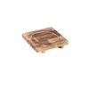 Madera de pino placa de hierro tabla de madera base bandeja de aislamiento térmico maceta de barro cuenco de piedra olla tabla de protección contra quemaduras tabla de protección para fuego de carbón resistencia a altas temperaturas comercial