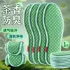 Plantillas Desodorantes de Artemisa para Hombres y Mujeres, Absorbentes de Sudor, Anti-Olor, Transpirables, Suela Ultra Suave, Cómodas, Anti-Sudor en los Pies, Zapatos Especiales de Cuero para Verano